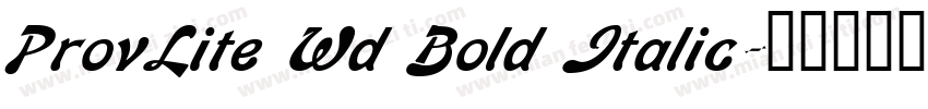 ProvLite Wd Bold Italic字体转换